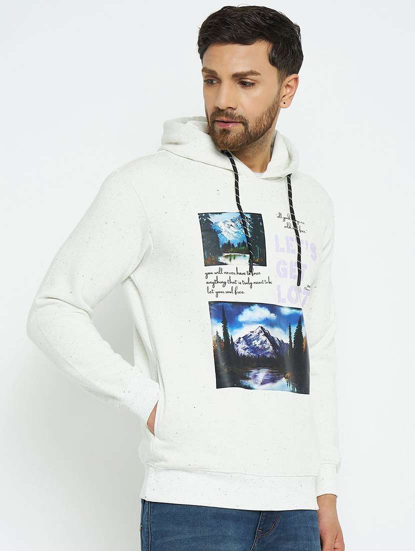 men front print long sleeve regular fit sweatshirt - 22230701 -  Standard Image - 1