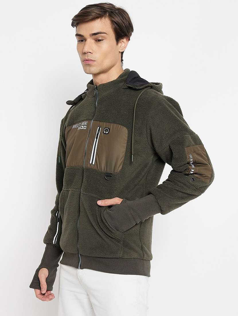 men color block long sleeve regular fit sweatshirt - 22230703 -  Standard Image - 1