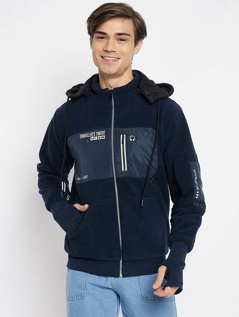 men color block long sleeve regular fit sweatshirt