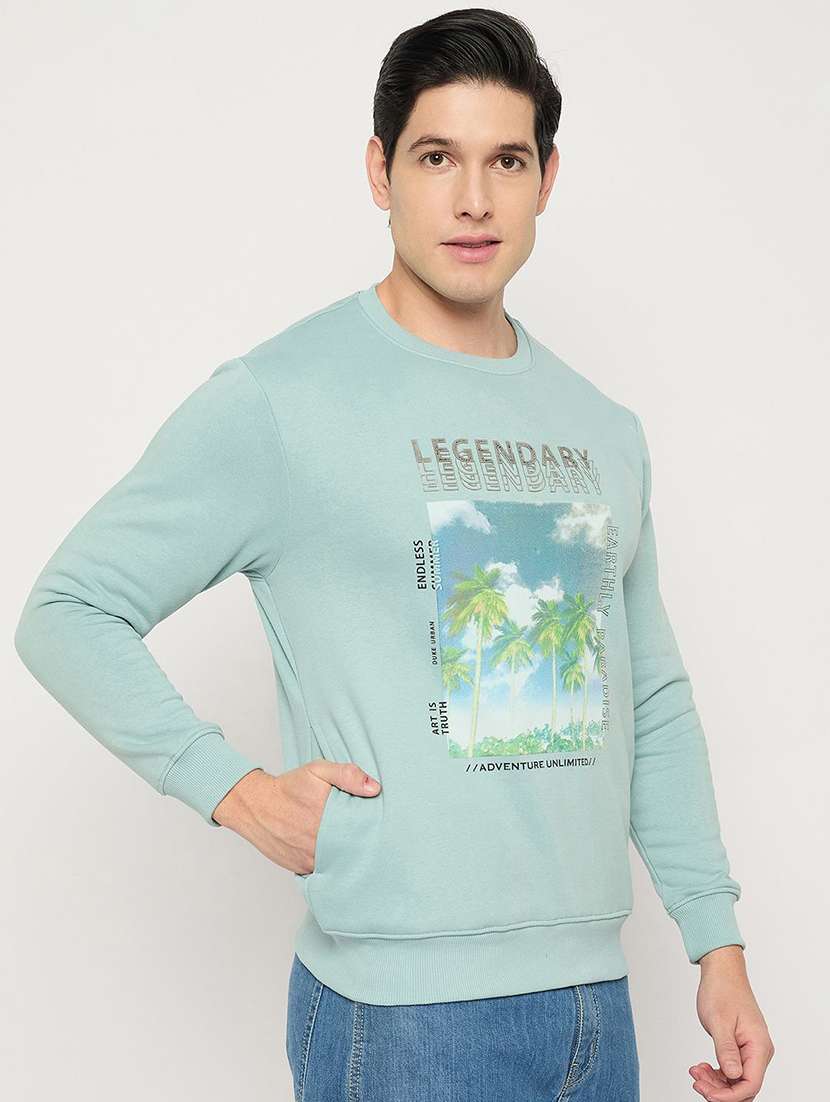 men printed long sleeve regular fit sweatshirt - 22230720 -  Standard Image - 1
