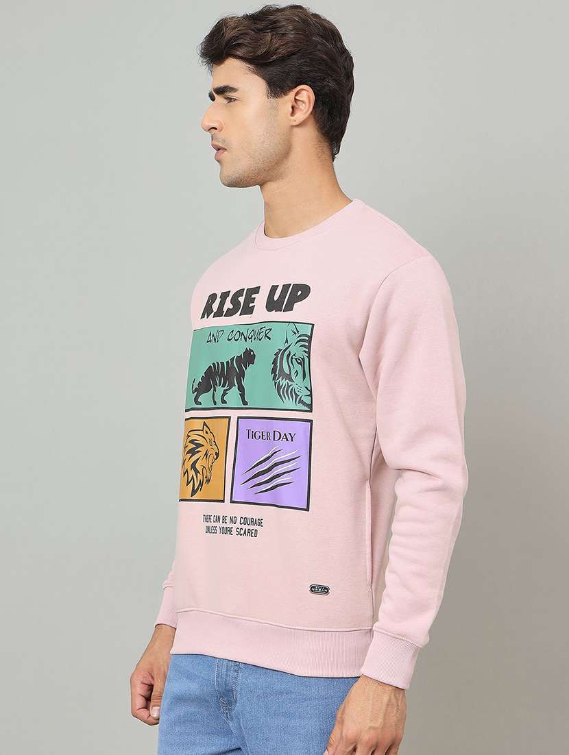 men printed long sleeve regular fit sweatshirt - 22230727 -  Standard Image - 1