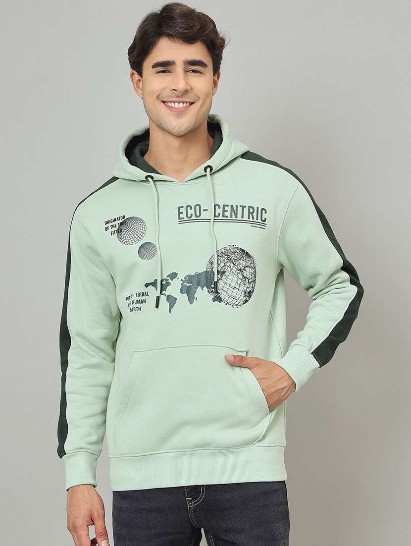 men printed long sleeve regular fit sweatshirt
