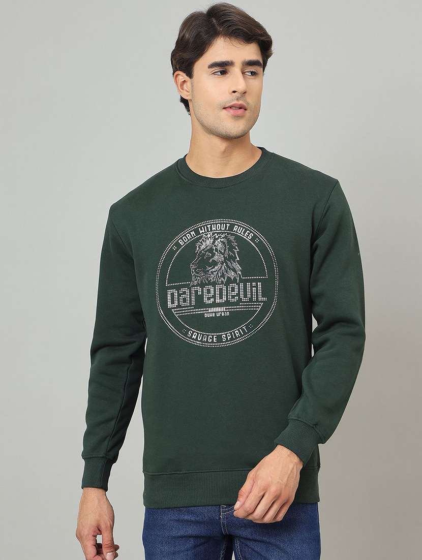 men printed long sleeve regular fit casual shirt