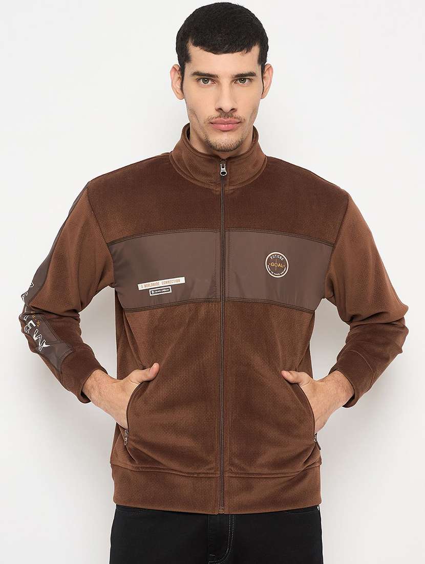 men printed long sleeve regular fit sweatshirt