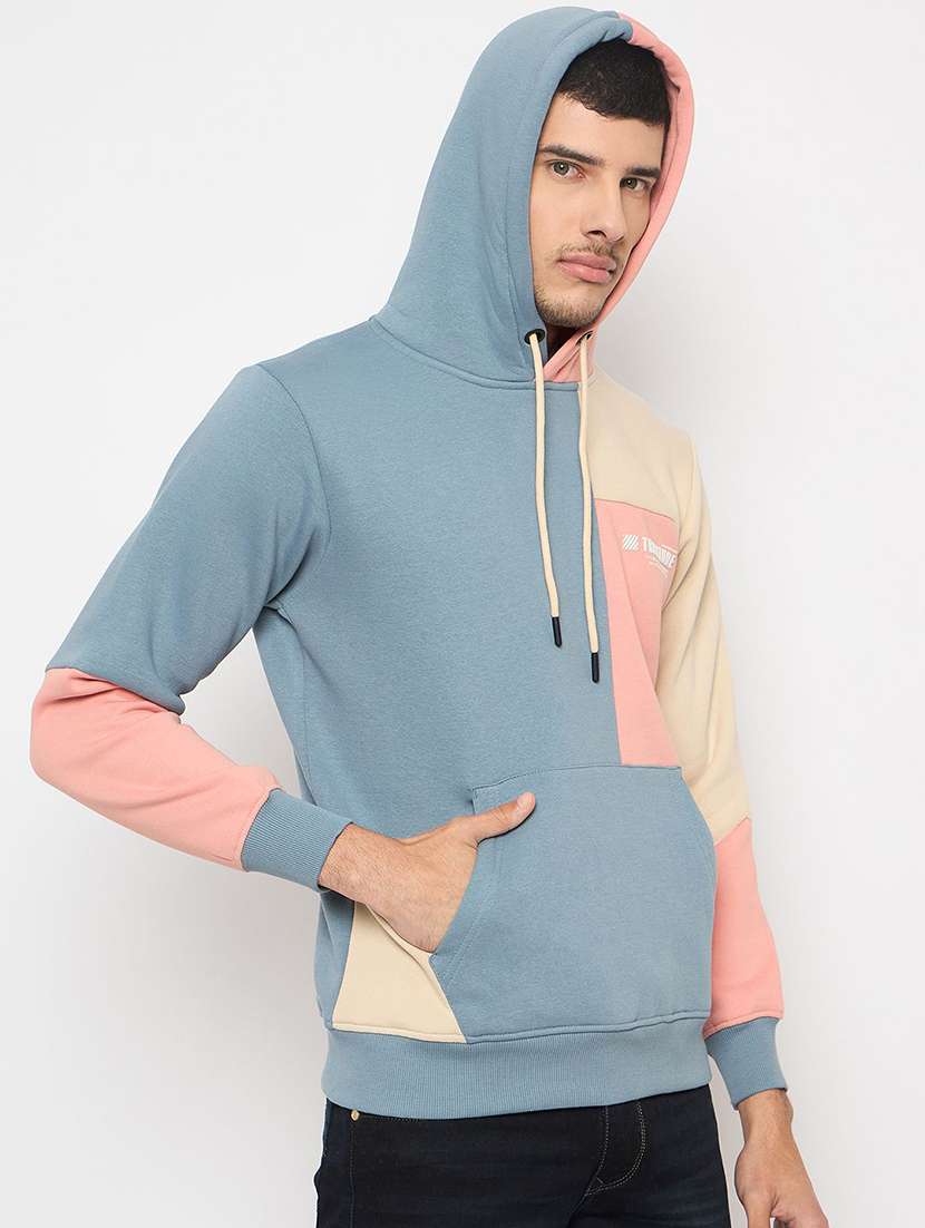 men color block long sleeve regular fit sweatshirt - 22230760 -  Standard Image - 1