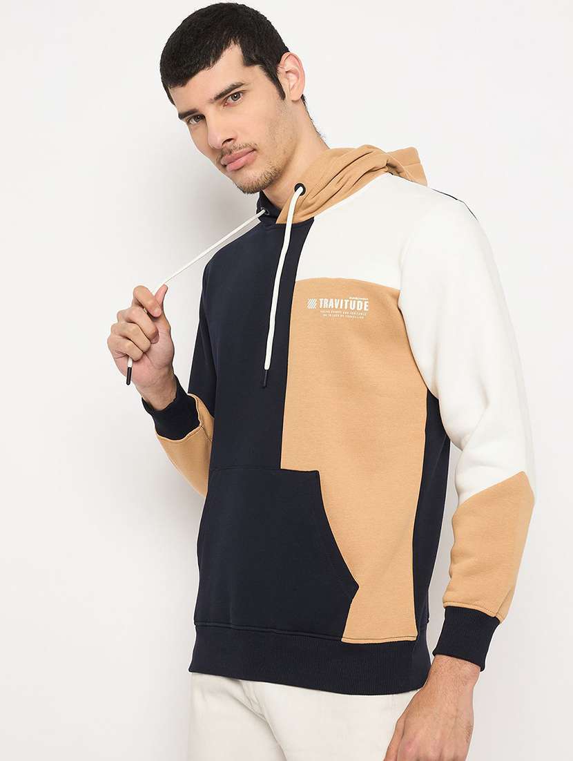 men color block long sleeve regular fit sweatshirt - 22230761 -  Standard Image - 1