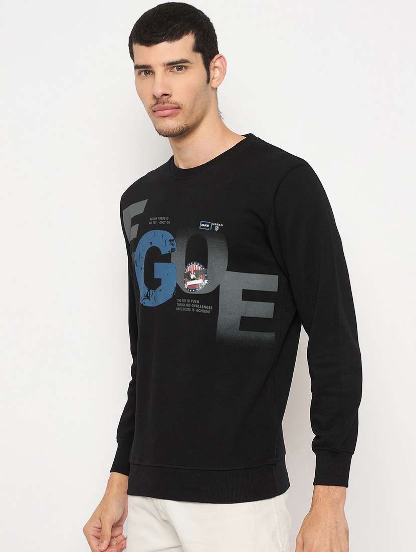 men typographic long sleeve regular fit sweatshirt - 22230762 -  Standard Image - 1