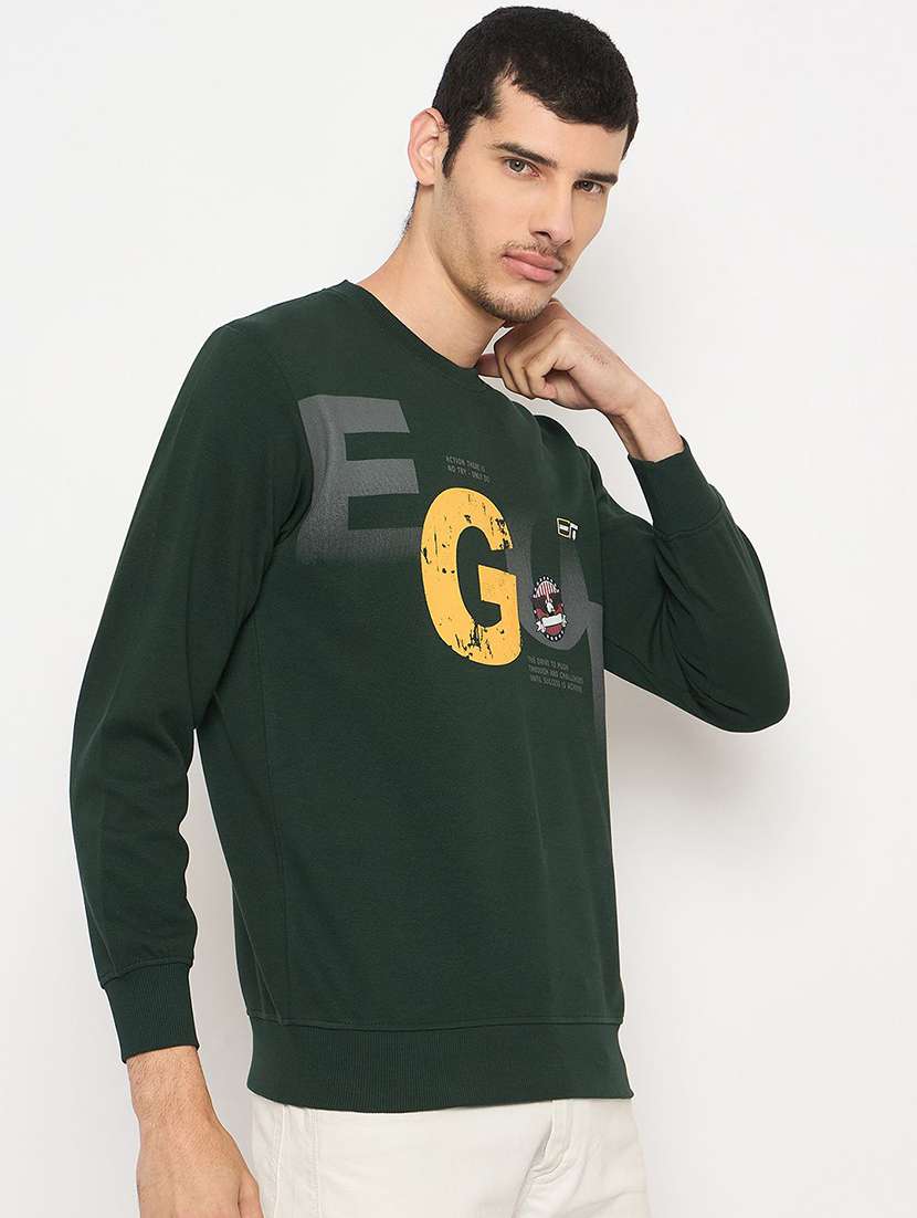 men typographic long sleeve regular fit sweatshirt - 22230763 -  Standard Image - 1