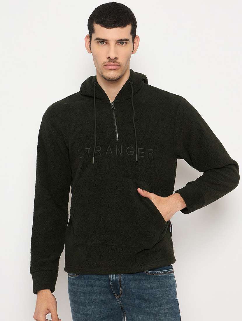 men solid long sleeve regular fit sweatshirt