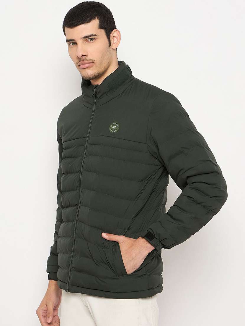 men solid long sleeve puffer jacket - 22230774 -  Standard Image - 1