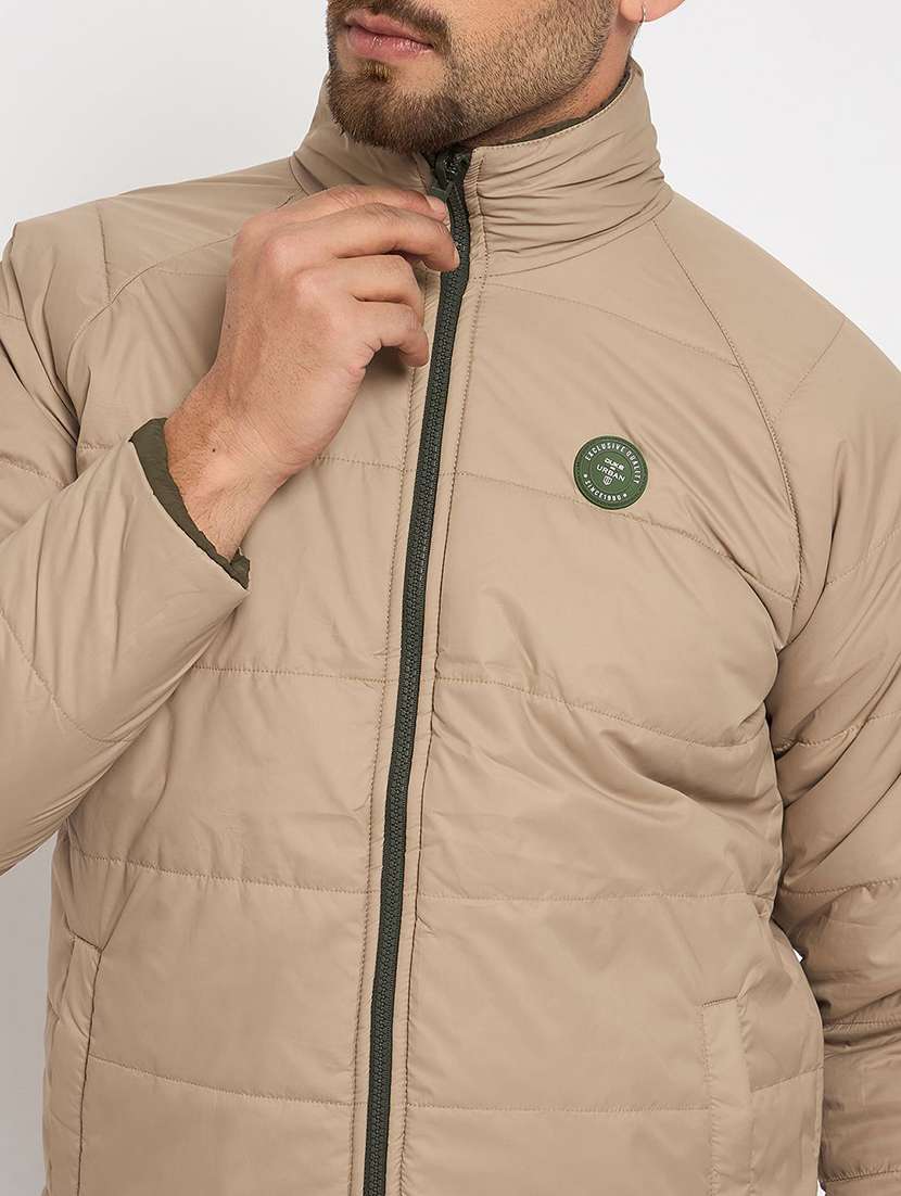 men solid long sleeve reversible puffer jacket - 22230776 -  Standard Image - 4