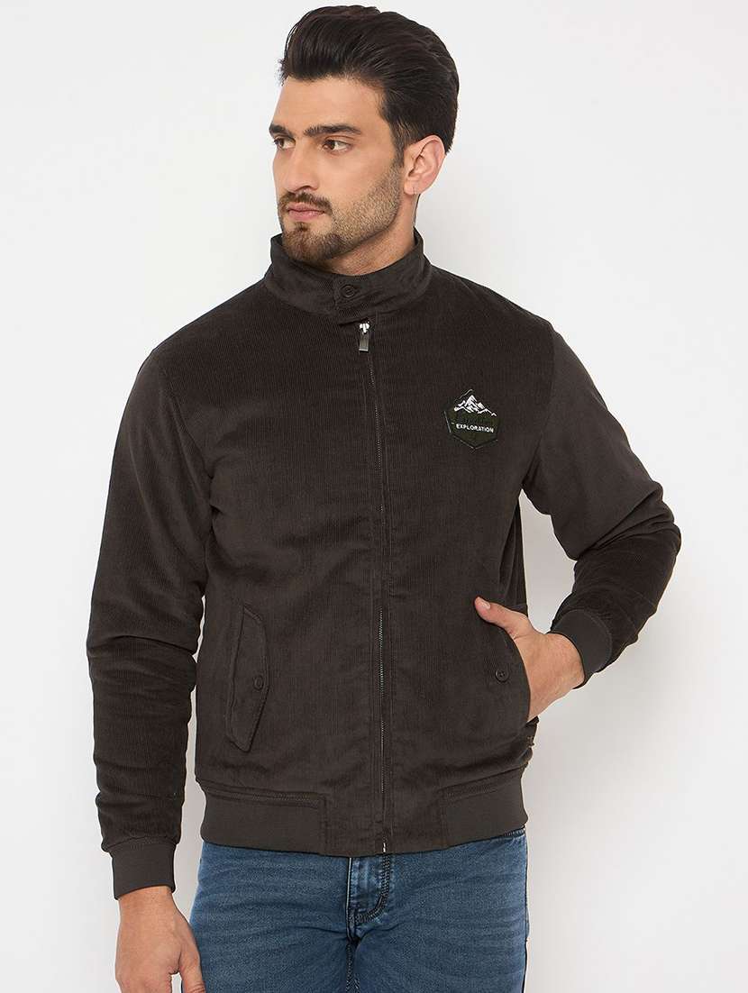 men solid long sleeve regualr fit casual jacket - 22230779 -  Standard Image - 1