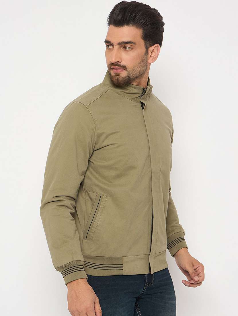 men solid long sleeve regualr fit casual jacket - 22230781 -  Standard Image - 1