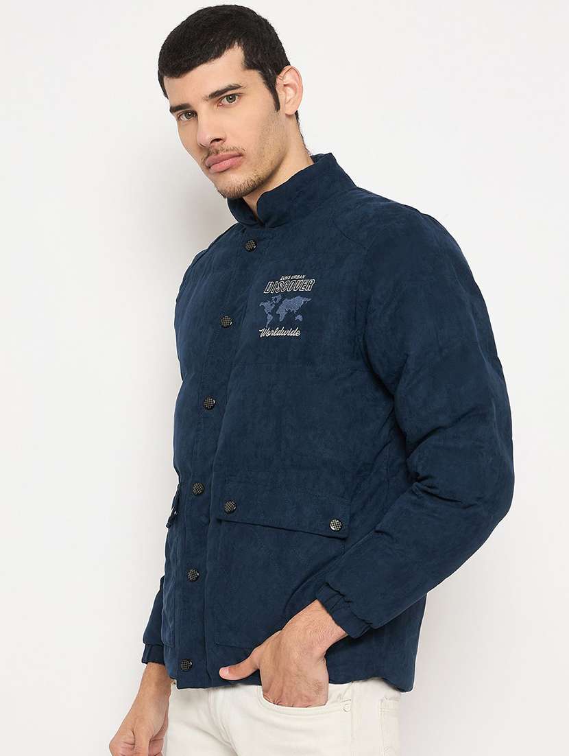 men solid long sleeve bomber jacket - 22230788 -  Standard Image - 1