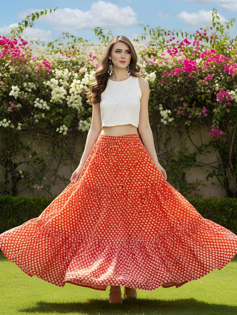 women printed mid rise tiered maxi skirt - 22230796 -  Standard Image - 1