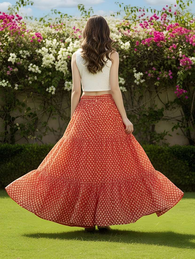 women printed mid rise tiered maxi skirt - 22230796 -  Standard Image - 4