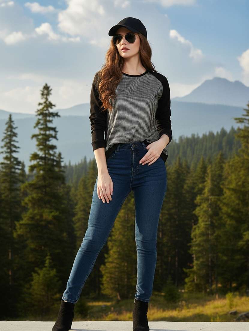 women color blocked long sleeve sweatshirt - 22230945 -  Standard Image - 1