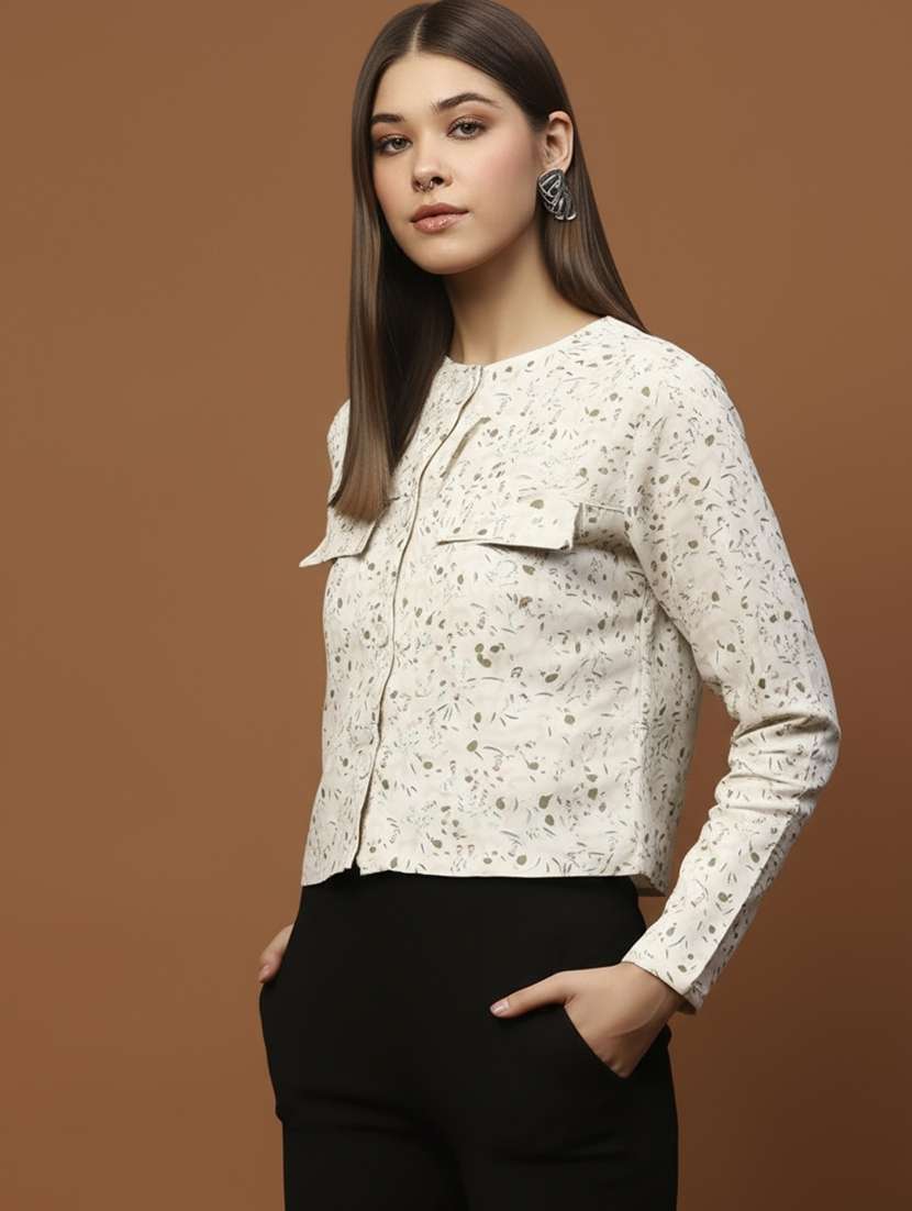 women printed long sleeve summer jacket - 22230952 -  Standard Image - 1