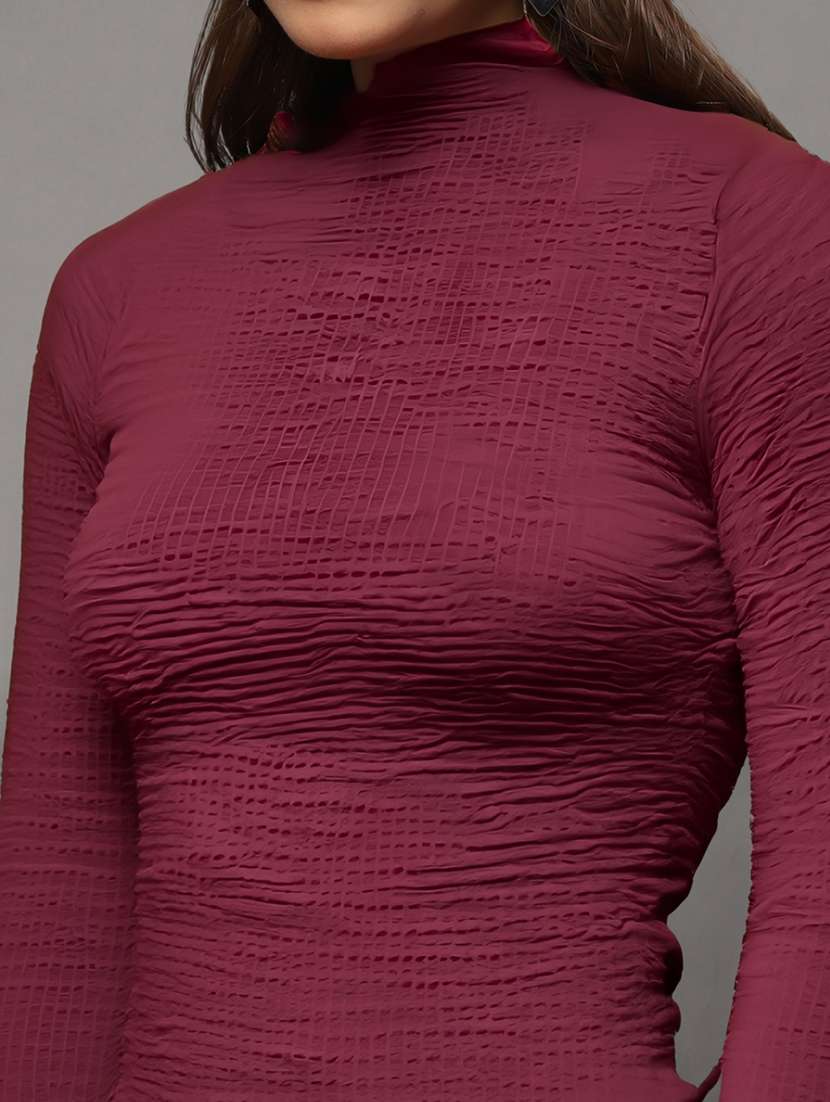 wen solid long sleeve high neck top - 22231107 -  Standard Image - 4