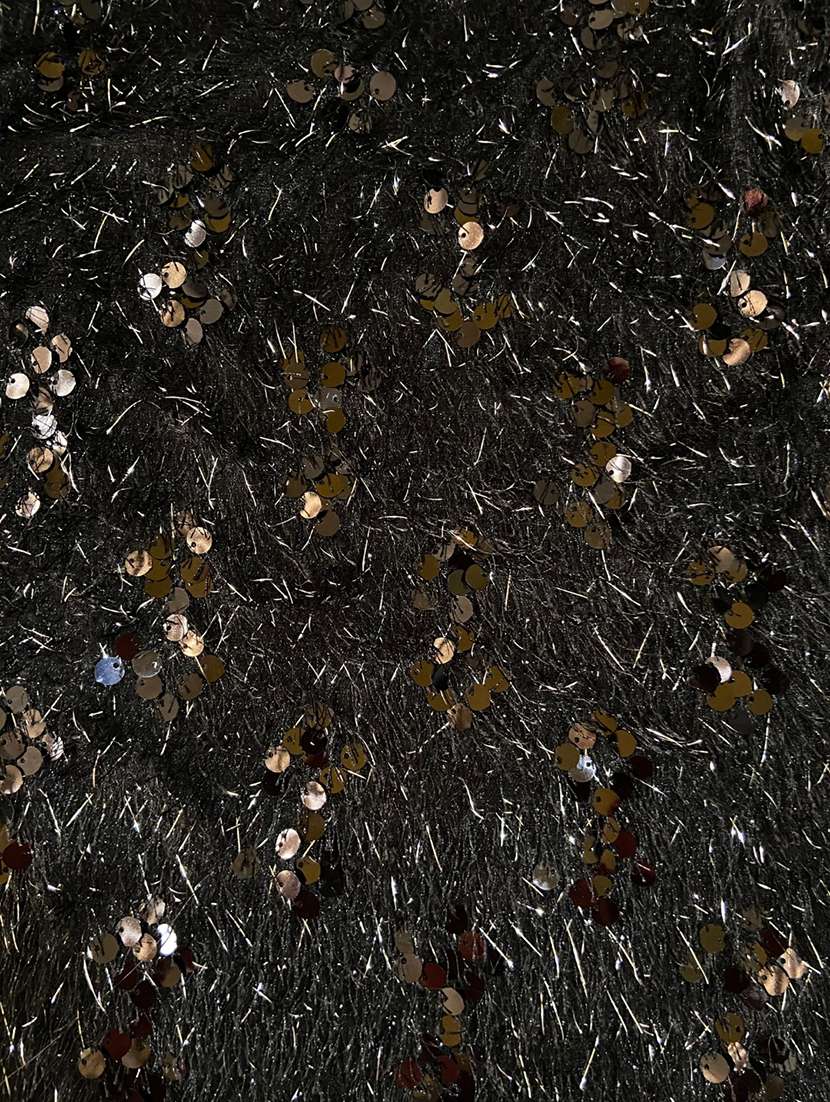 women sequined long sleeve straight top - 22231110 -  Standard Image - 4