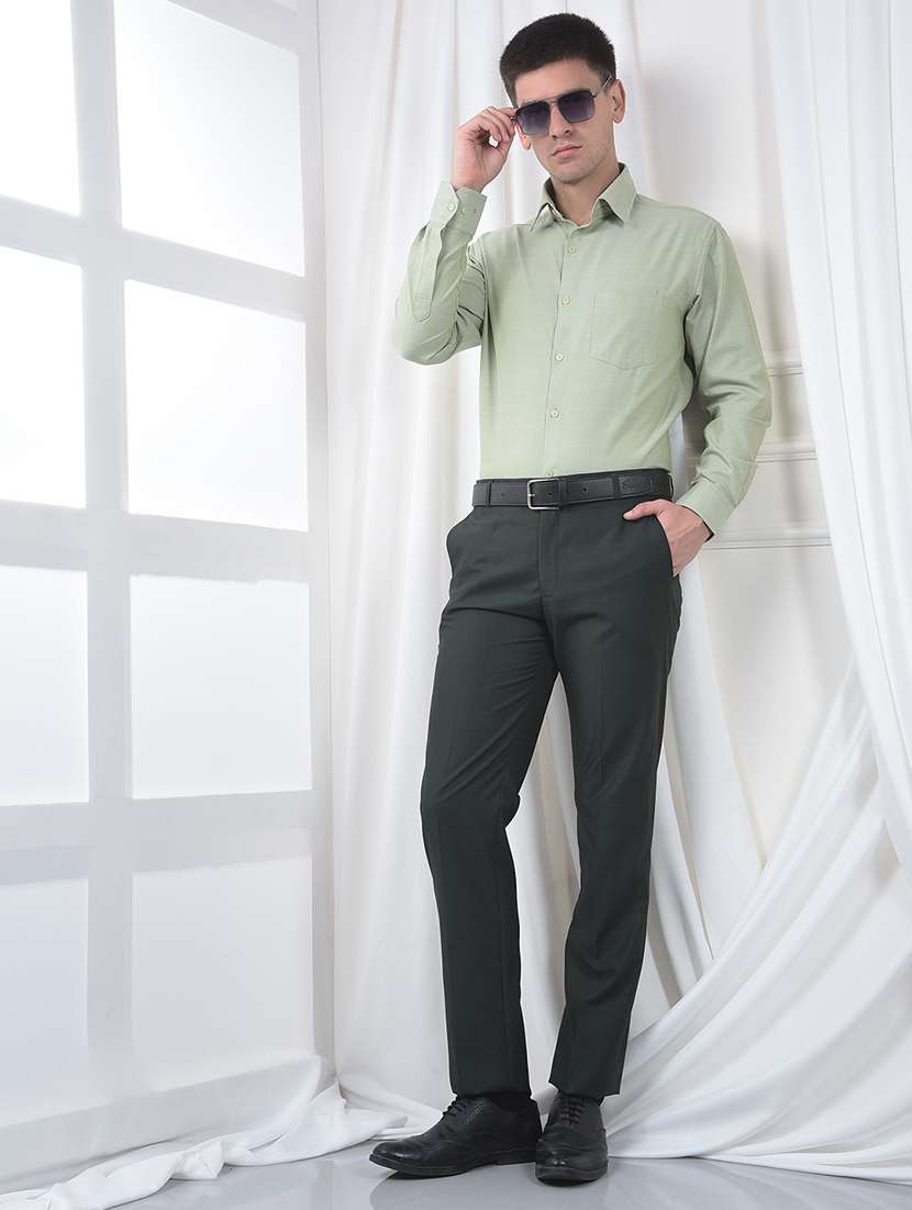 men solid long sleeve slim fit formal shirt - 22231124 -  Standard Image - 4