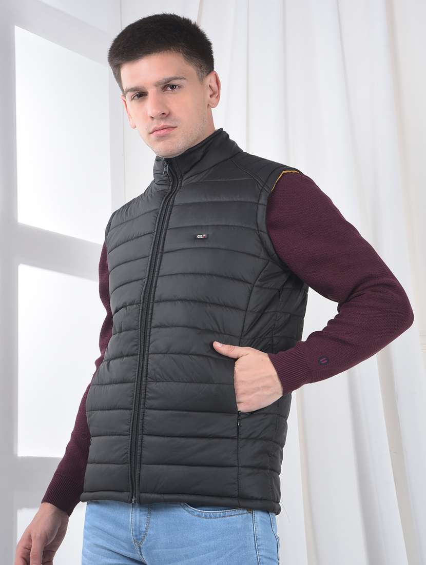 men solid sleeveless reversible puffer jacket - 22231129 -  Standard Image - 4