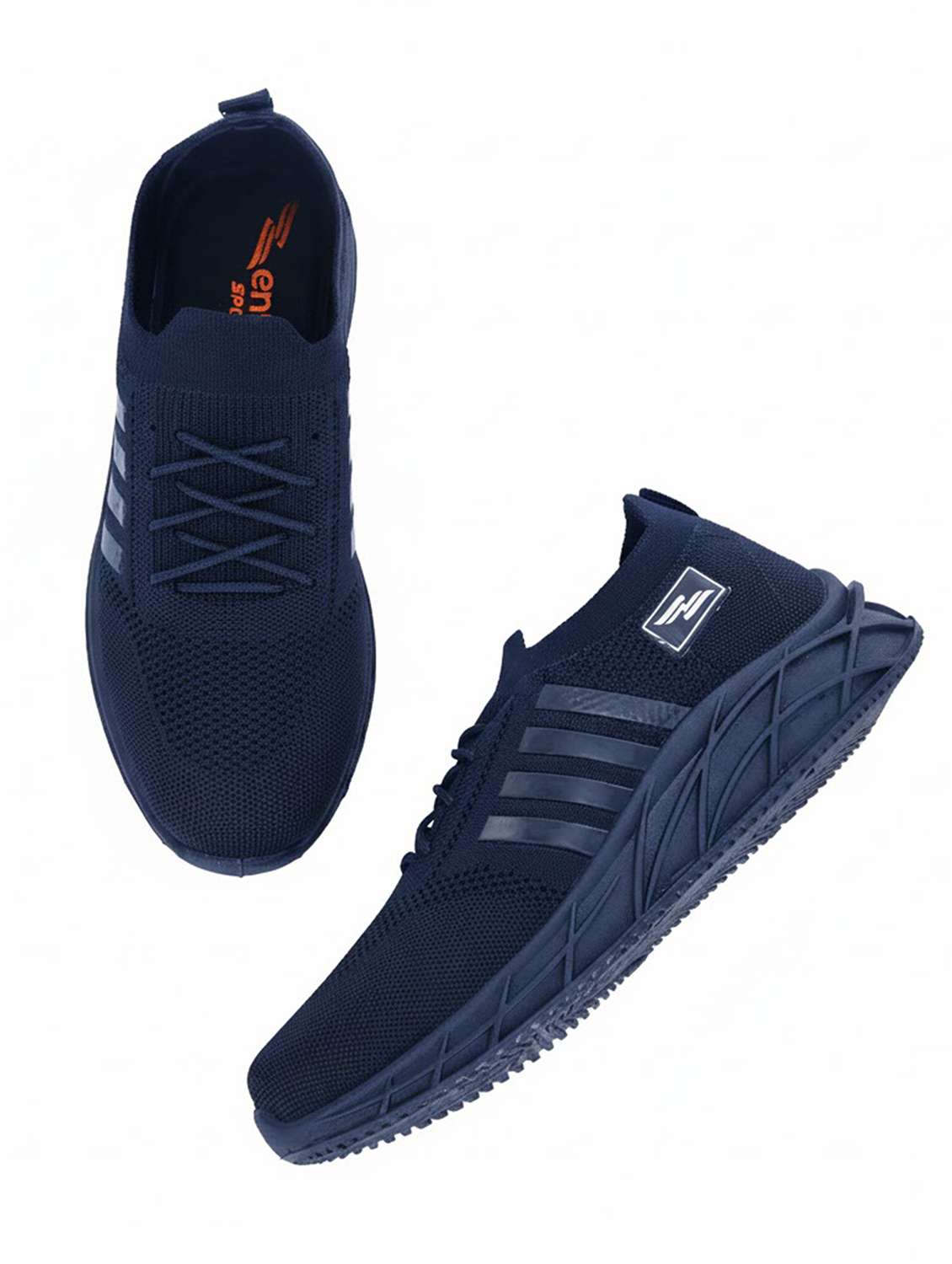 men navy blue lace up sport shoe - 22231259 -  Standard Image - 4