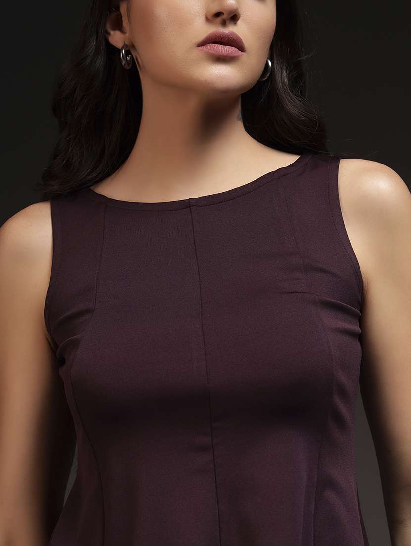 women solid sleeveless a-line top - 22231288 -  Standard Image - 4