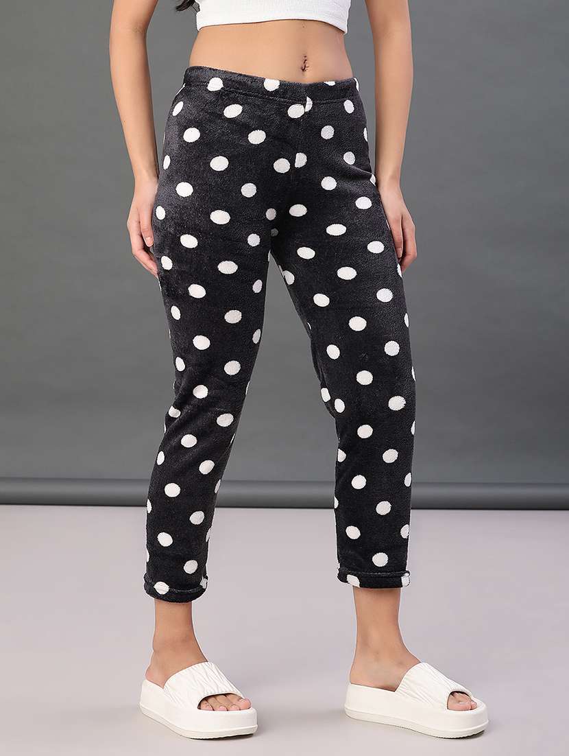 women polka doted mid rise pyjama - 22231318 -  Standard Image - 1