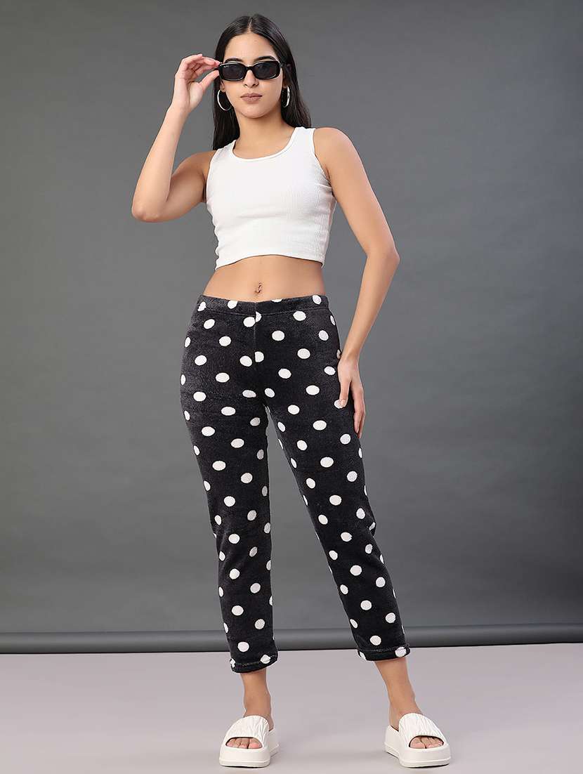 women polka doted mid rise pyjama - 22231318 -  Standard Image - 4