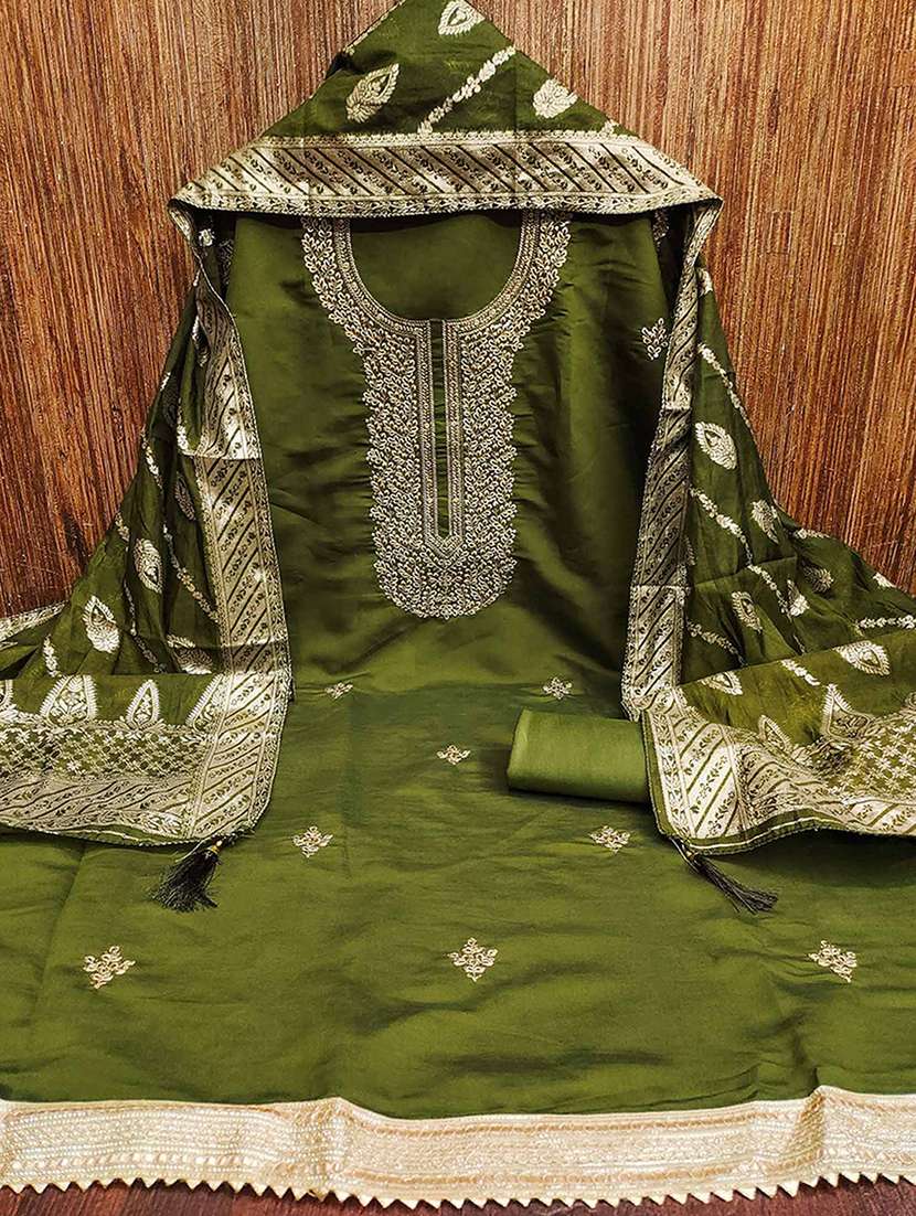 women solid with work unstitched suit set - 22231327 -  Standard Image - 1