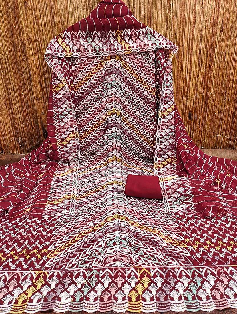 women solid with work unstitched suit set - 22231334 -  Standard Image - 1