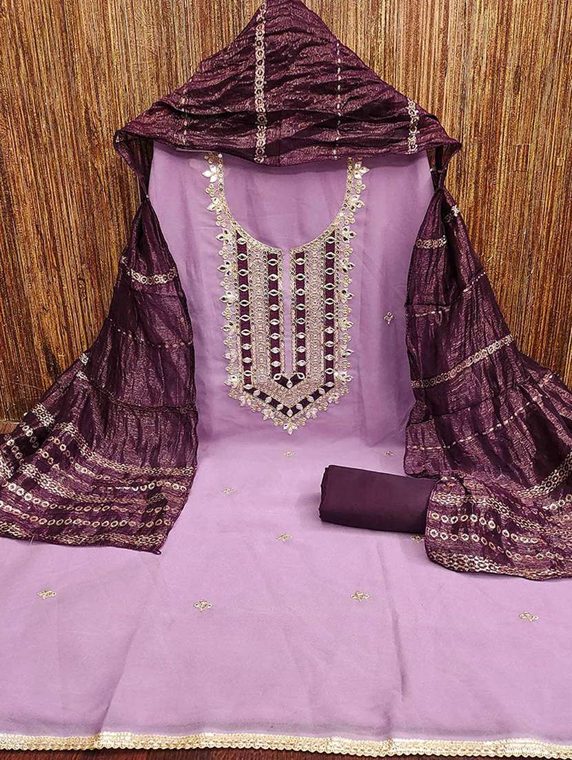 women solid with work unstitched suit set - 22231348 -  Standard Image - 1