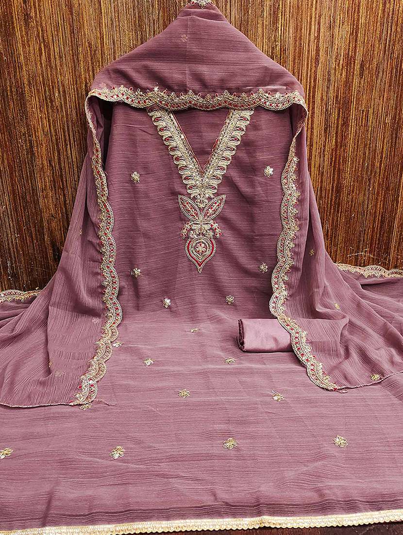 women solid with work unstitched suit set - 22231359 -  Standard Image - 1