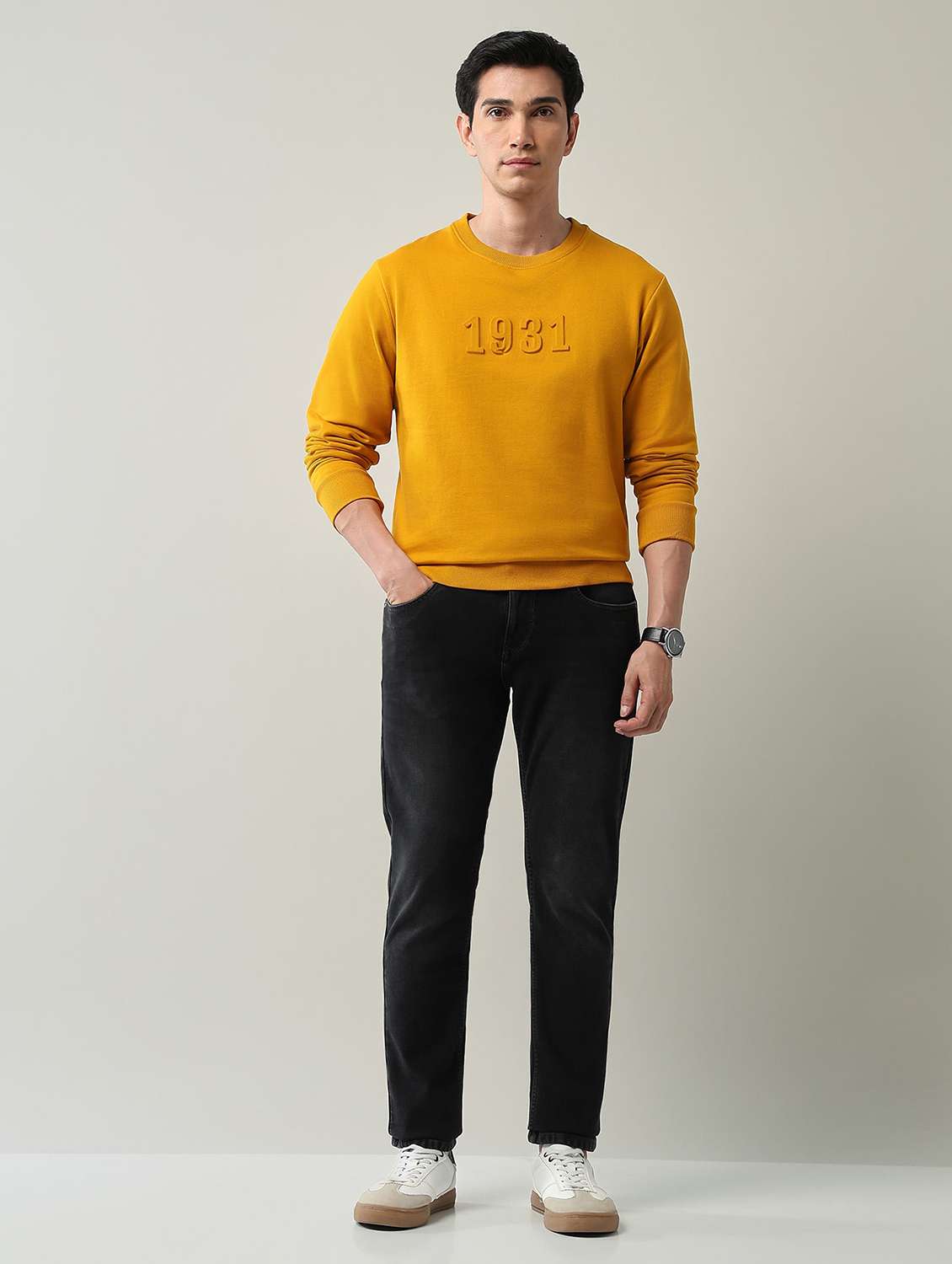 men washed high rise full length jeans - 22231380 -  Standard Image - 4