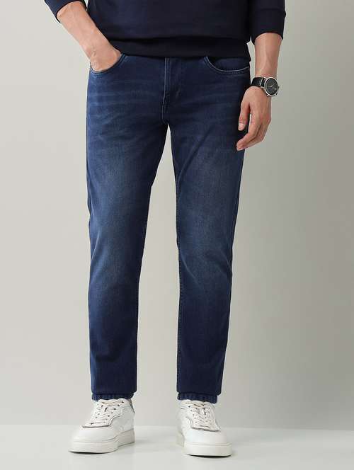 men washed high rise full length jeans - 22231381 -  Standard Image - 0