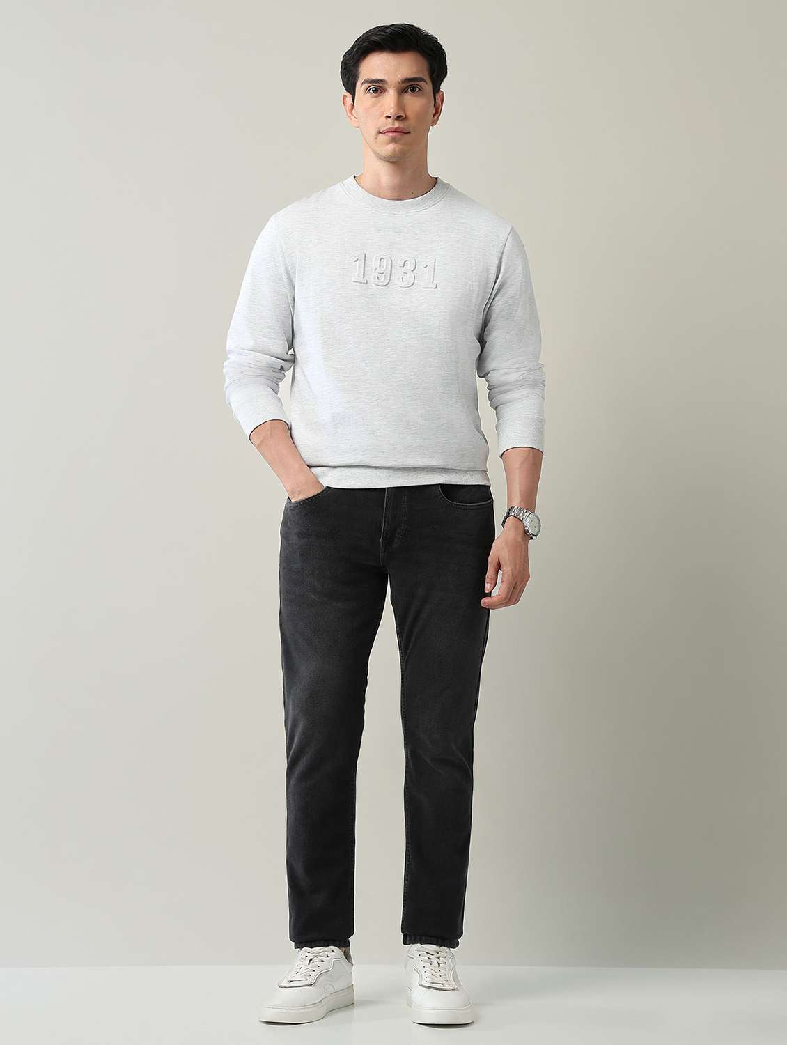 men washed high rise full length jeans - 22231383 -  Standard Image - 4