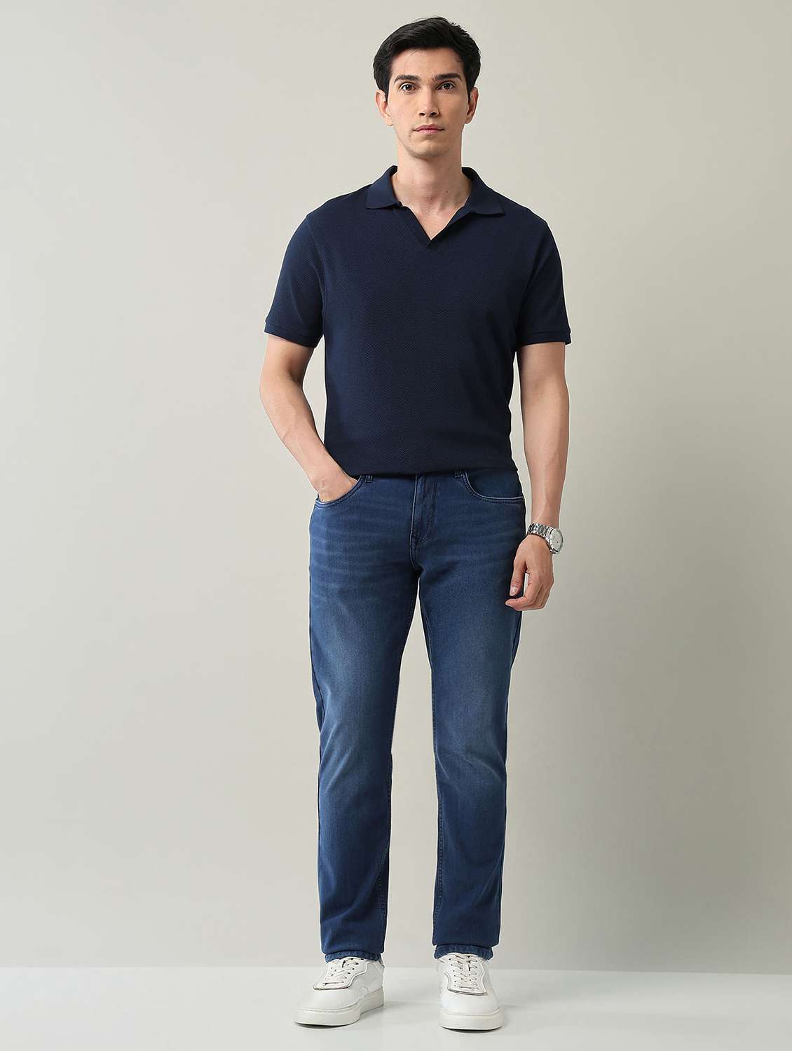 men washed high rise full length jeans - 22231384 -  Standard Image - 4