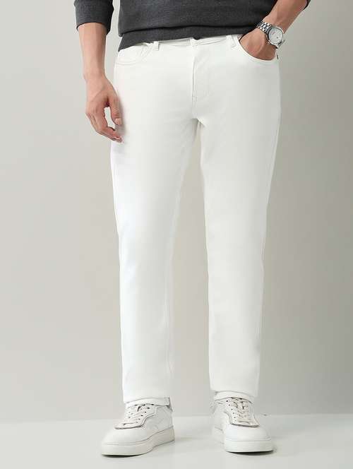 men plain high rise full length jeans - 22231388 -  Standard Image - 0