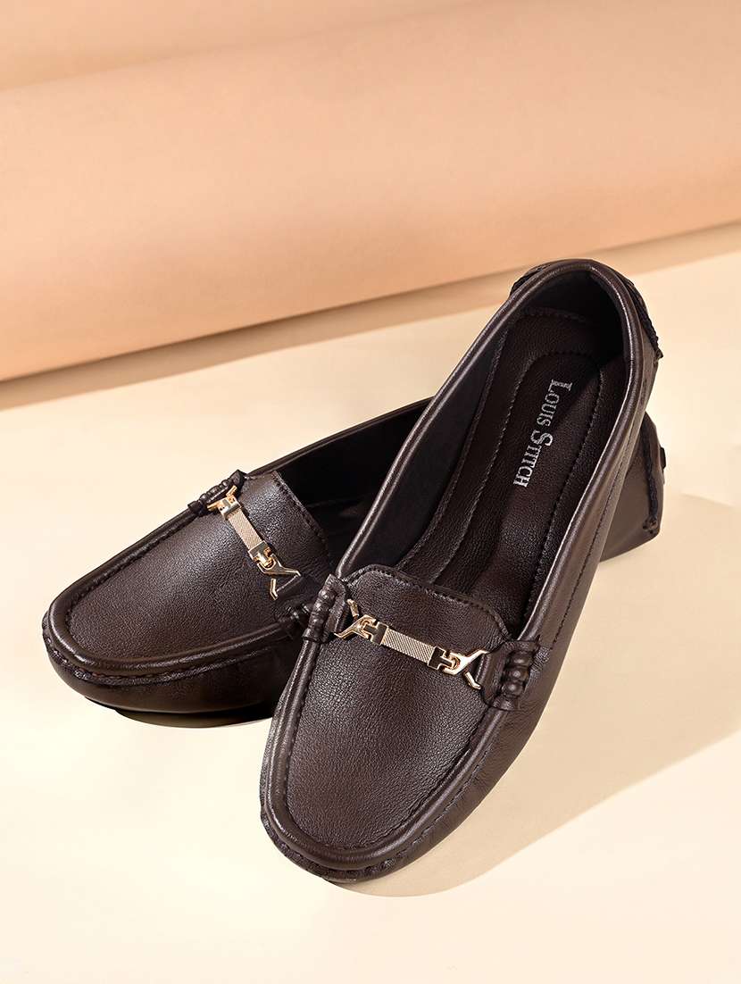 women solid slip on horsebit loafer - 22231442 -  Standard Image - 1