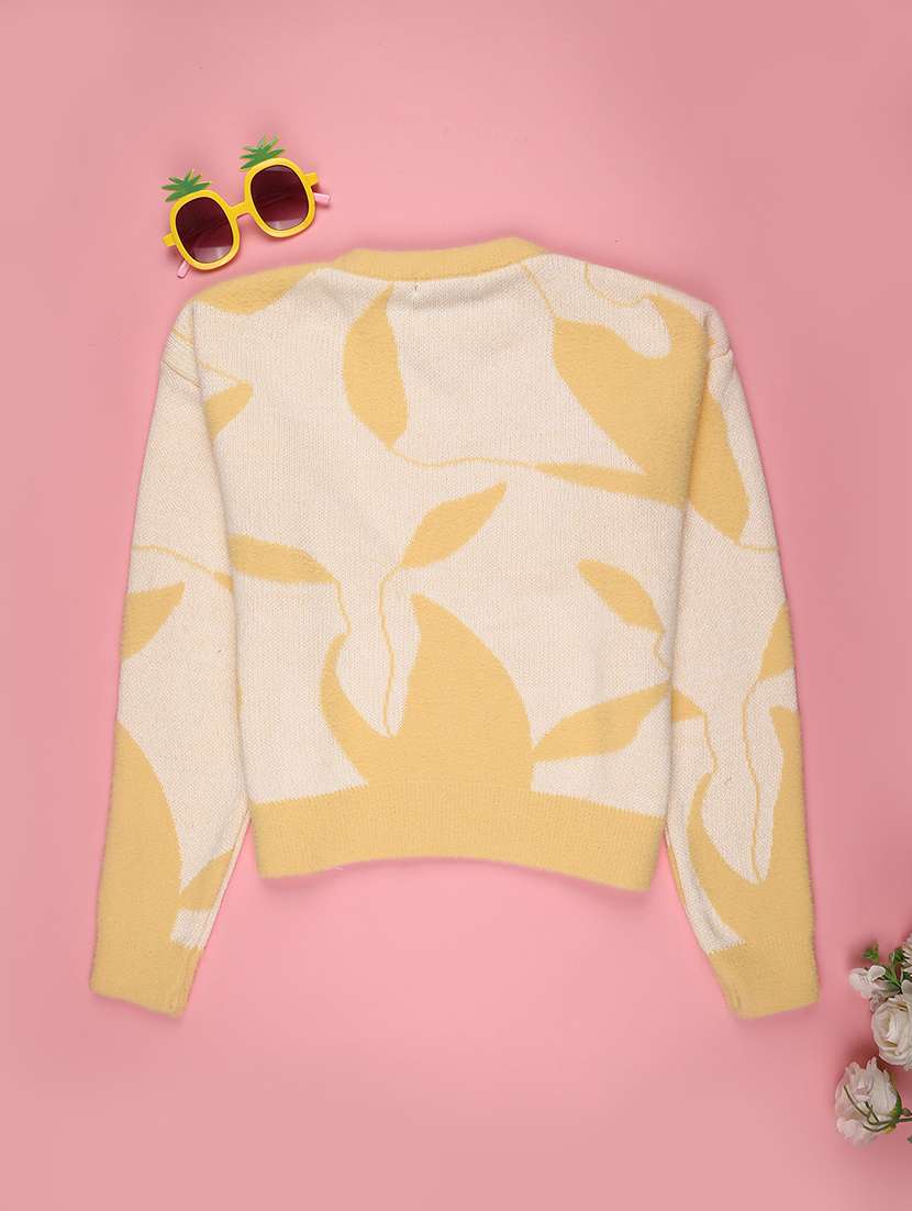 girls self designed long sleeve sweater - 22231455 -  Standard Image - 1