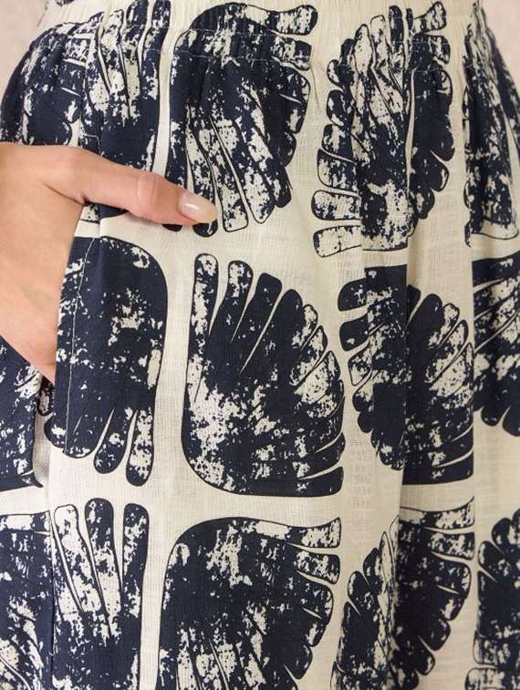 women printed three quarter sleeve co-ord set - 22231457 -  Standard Image - 4