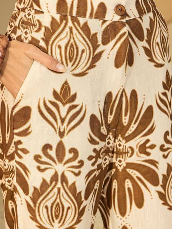 women printed shirt and trouser co-ord set - 22231461 -  Standard Image - 4