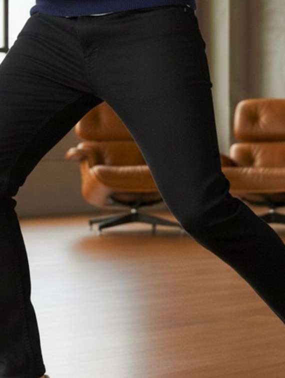 men plain mid rise slim fit jeans - 22231468 -  Standard Image - 4