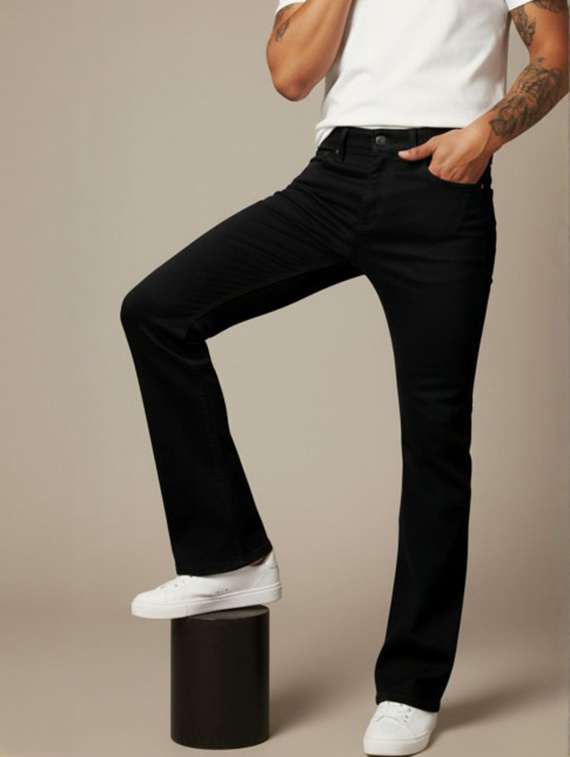 men plain mid rise full length jeans - 22231472 -  Standard Image - 1