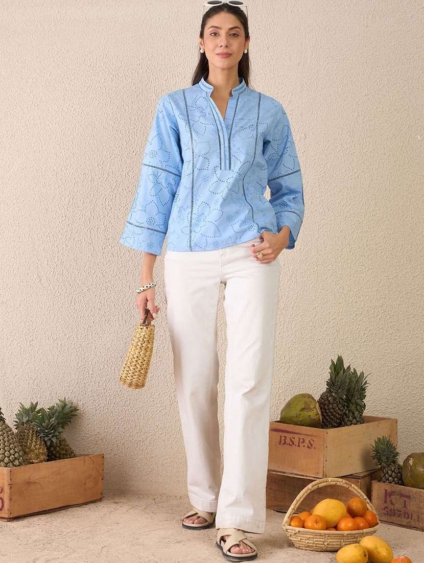 women self designed bell sleeve top - 22231476 -  Standard Image - 4