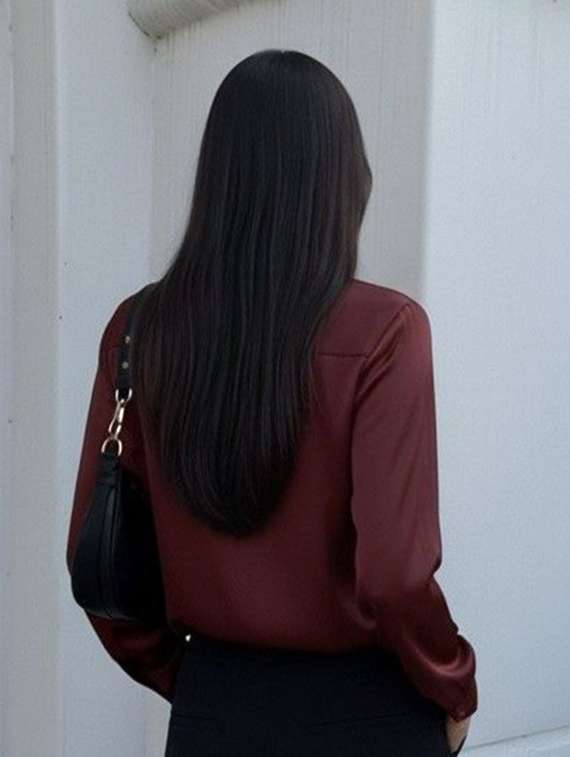 women solid collared long sleeve shirt - 22231483 -  Standard Image - 1