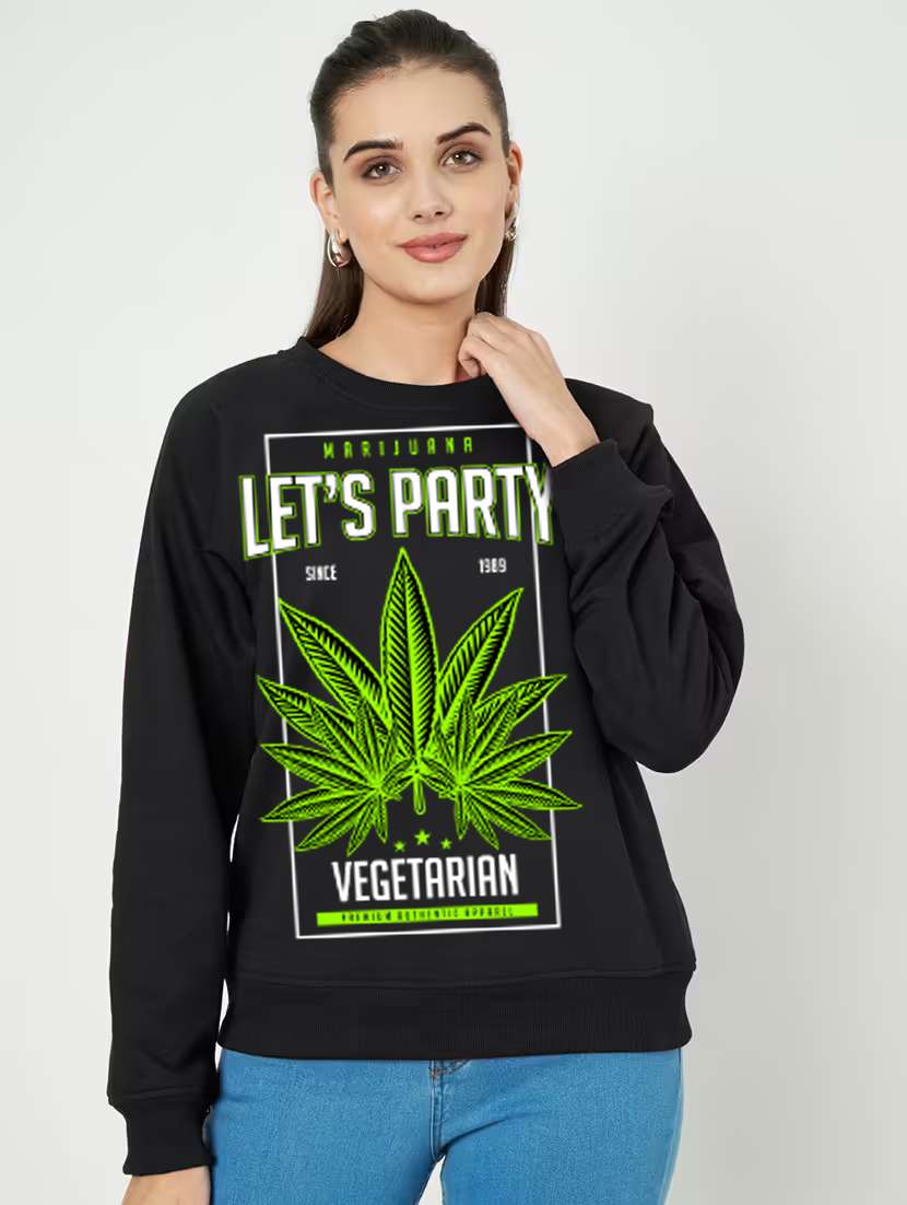 women printed long sleeve sweatshirt