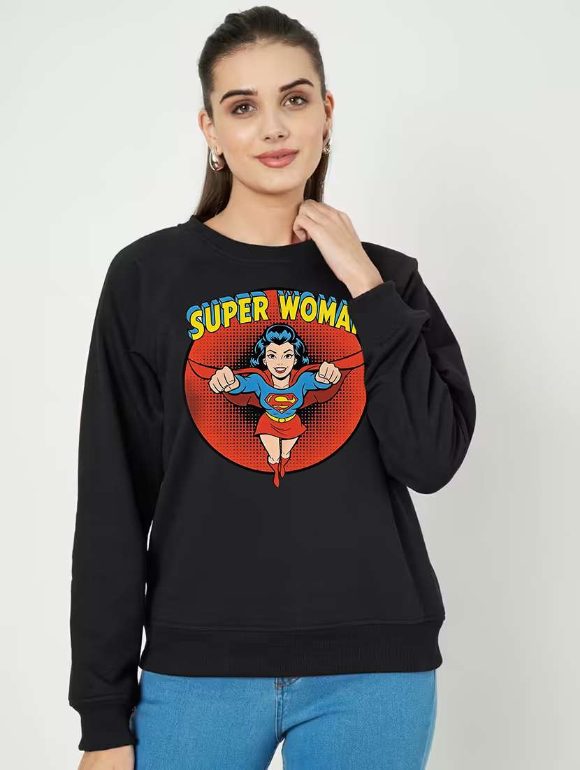 women printed long sleeve sweatshirt