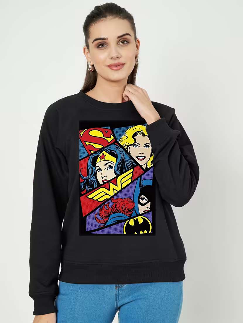 women printed long sleeve sweatshirt